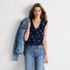 Women's V Neck Cascade Ruffle Top, alternative image