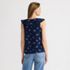 Women's V Neck Cascade Ruffle Top, Back