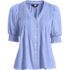 Women's Button Pintuck Puff Sleeve Top, Front