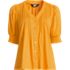 Women's Plus Size Button Pintuck Puff Sleeve Top, Front