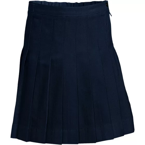 Girls Solid Pleated Skirt Below The Knee - primary