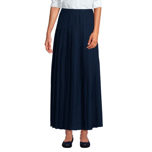 Girls Solid Pleated Skirt Ankle Length - image 2
