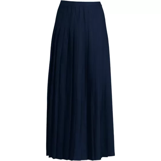 Girls Solid Pleated Skirt Ankle Length - primary