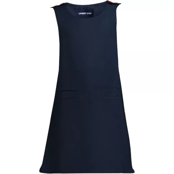 Girls Contrast Button Side Pleat Jumper - primary