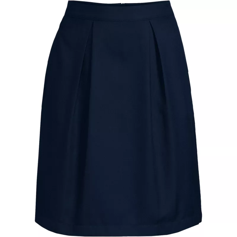 Women's Solid Pleated Skort Top of Knee, Front