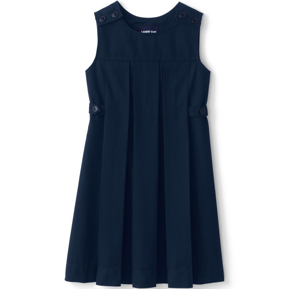 Girls Solid Pleated Jumper Lands' End