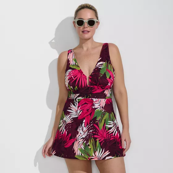 Women's SlenderSuit U-Wire Swim Dress Swimsuit - primary