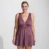 Women's Plus Size SlenderSuit Shine U-Wire Swim Dress Swimsuit, Front
