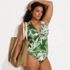 Women's Plus Size Shine Ribbed Tankini Top and High Waisted Bottom Swimsuit Set, alternative image