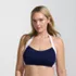 Women's Plus Size Seamed Halter Bikini Top, Front