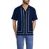Men's Short Sleeve Linen Hawaiian Camp Collar Shirt, Front