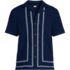 Men's Short Sleeve Linen Hawaiian Camp Collar Shirt, Front