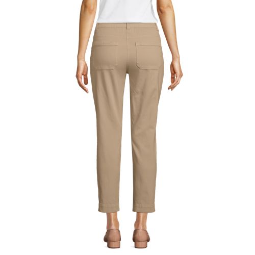  Lands' End Slim Fit 7/8-chinos Mid Waist, Damen, Größe:36 Regular, Braun, Baumwolle/lyocell (viskose)/baumwoll-mischung, By Lands' End 