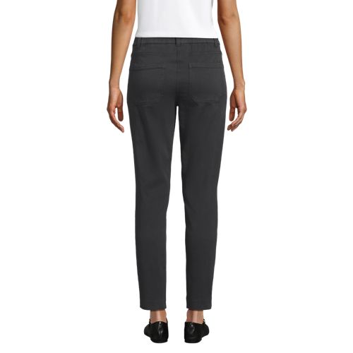  Lands' End Slim Fit 7/8-chinos Mid Waist, Damen, Größe:34 Regular, Schwarz, Baumwolle/lyocell (viskose)/baumwoll-mischung, By Lands' End 