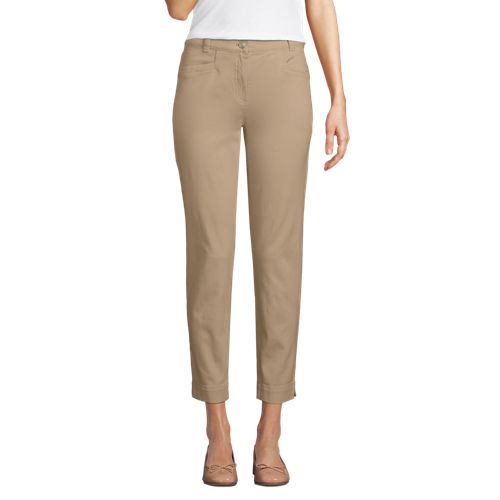  Lands' End Slim Fit 7/8-chinos Mid Waist, Damen, Größe:36 Regular, Braun, Baumwolle/lyocell (viskose)/baumwoll-mischung, By Lands' End 