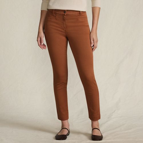  Lands' End Slim Fit 7/8-chinos Mid Waist, Damen, Größe:34 Regular, Orange, Baumwolle/lyocell (viskose)/baumwoll-mischung, By Lands' End 