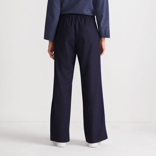  Lands' End Weite Hose Aus Gebürstetem Flanell Mit Streifendetail, Damen, Größe:36 Regular, Sonstige, By Lands' End 