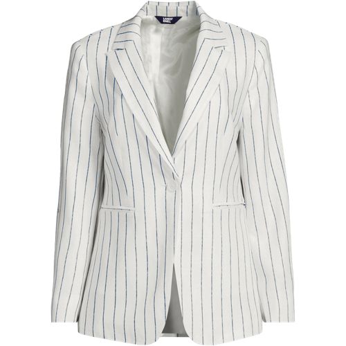  Lands' End Blazer Im Leinenmix, Damen, Größe:34 Regular, Weiß, Leinen/viskose, By Lands' End 