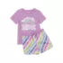 Girls Short Sleeve Tee and Shorts Pajama Set, alternative image