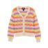 Girls Button Front Pointelle Knit Cardigan, alternative image