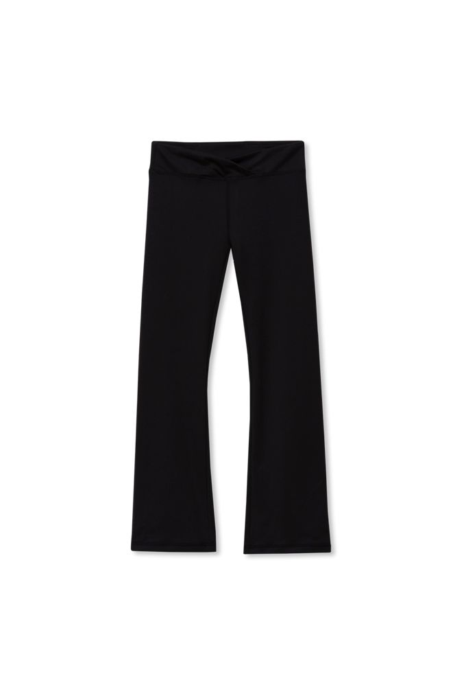 Girls High Waisted Active Flare Leggings - Lands' End - Gray - XL