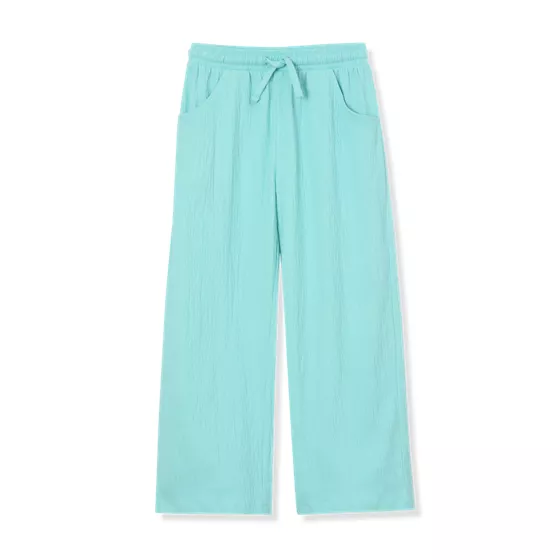 Girls Pull On Knit Gauze Pants - primary