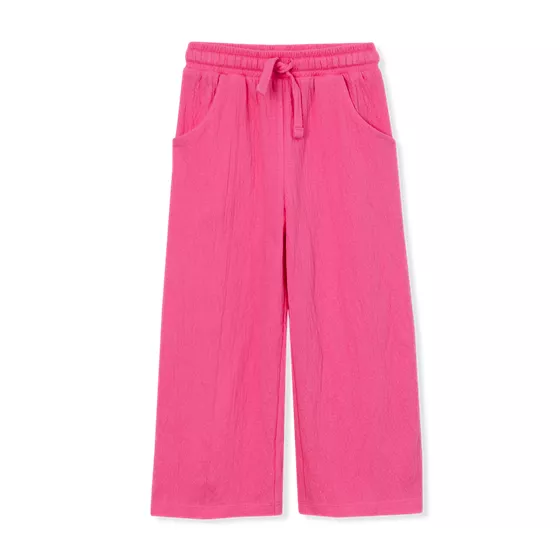 Girls Pull On Knit Gauze Pants - primary