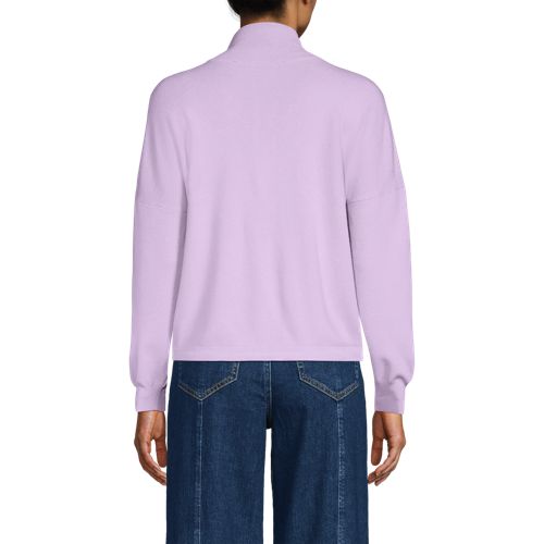  Lands' End Feinstrick-pullover Aus Softem Viskosemix, Damen, Größe:36-38 Regular, Lila, Polyester/nylon/viskose, By Lands' End 