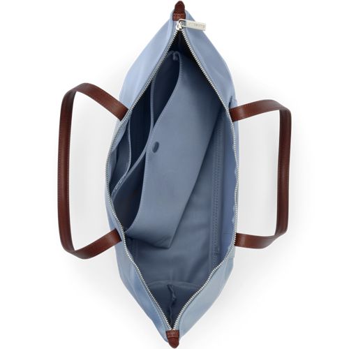  Lands' End Wasserabweisende, Verstaubare Shoppertasche, Damen, Größe:null Regular, Blau, Nylon/leder, By Lands' End 