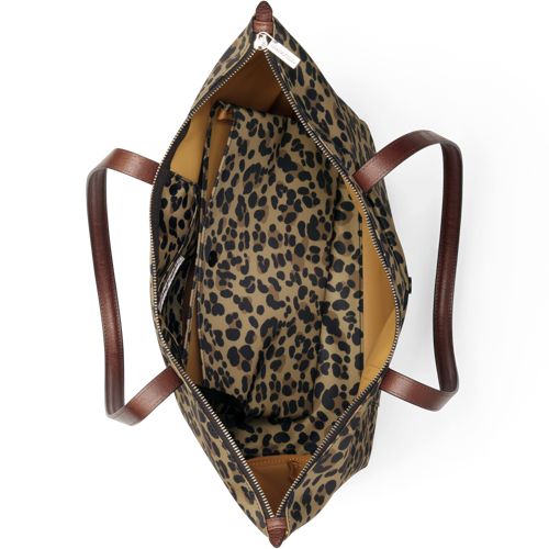  Lands' End Wasserabweisende, Verstaubare Shoppertasche, Damen, Größe:null Regular, Braun, Nylon/leder, By Lands' End 