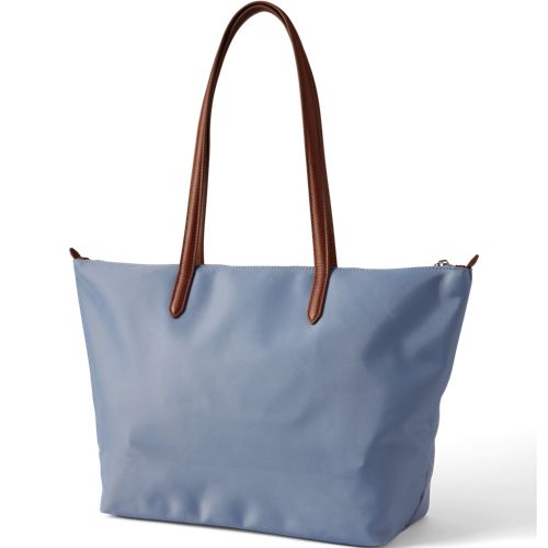  Lands' End Wasserabweisende, Verstaubare Shoppertasche, Damen, Größe:null Regular, Blau, Nylon/leder, By Lands' End 
