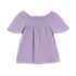 Girls Short Sleeve Smock Flutter Top, alternative image