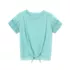 Girls Short Sleeve Knotted Tee, alternative image
