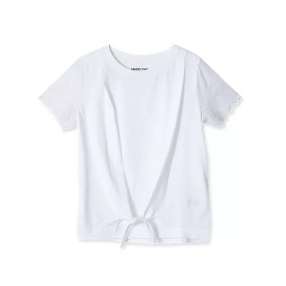 Girls Short Sleeve Knotted Tee - primary