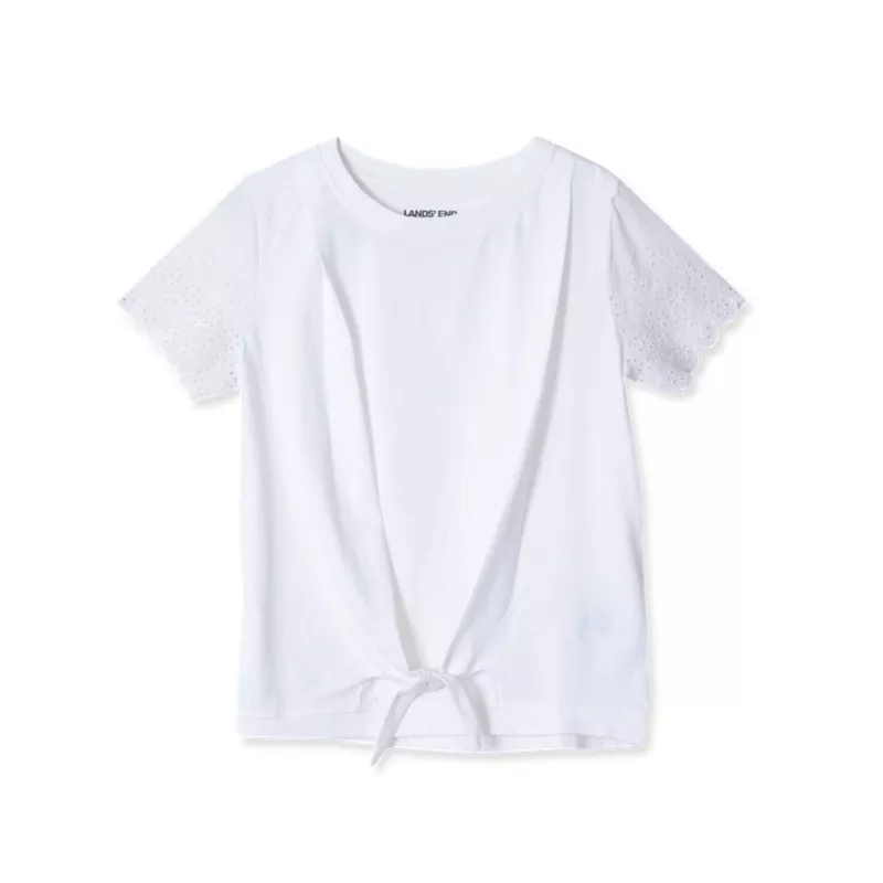 Girls Short Sleeve Knotted Tee, alternative image