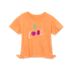 Girls Short Sleeve Side Tie Graphic Tee, alternative image