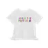 Girls Short Sleeve Side Tie Graphic Tee, alternative image