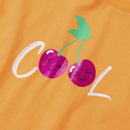 Girls Short Sleeve Side Tie Graphic Tee - image 2