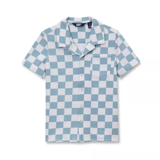 Boys Short Sleeve Slub Camp Shirt - primary