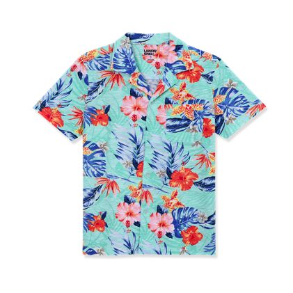 Boys Short Sleeve Slub Camp Shirt - primary