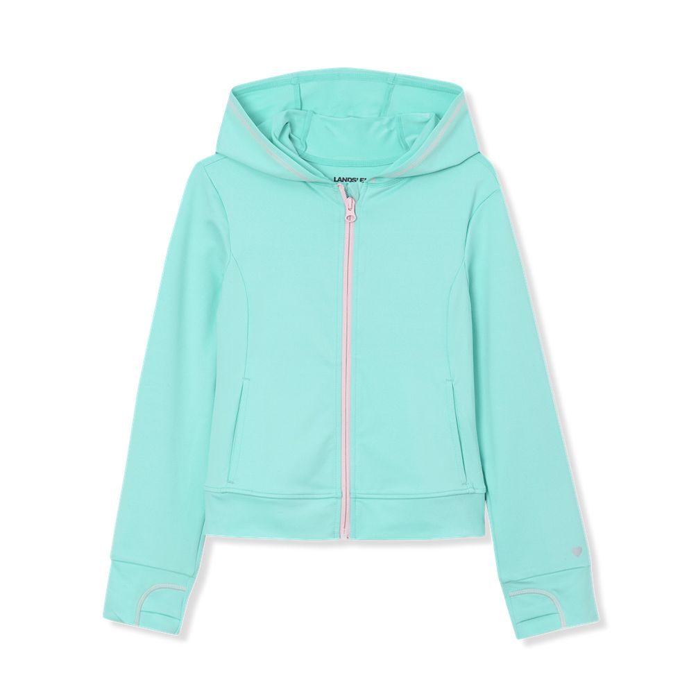 Girls Active Zip Up Track Jacket | Lands' End
