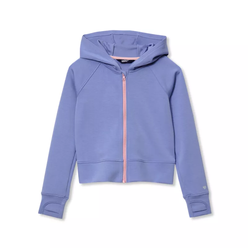 Girls Active Zip Up Track Jacket, alternative image