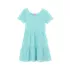 Girls Short Sleeve Slub Jersey Tiered Dress, alternative image