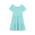 Girls Short Sleeve Slub Jersey Tiered Dress, alternative image