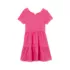 Girls Short Sleeve Slub Jersey Tiered Dress, alternative image