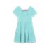 Girls Short Sleeve Slub Jersey Tiered Dress, alternative image