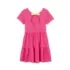Girls Short Sleeve Slub Jersey Tiered Dress, alternative image