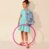 Girls Short Sleeve Slub Jersey Tiered Dress, alternative image