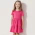 Girls Short Sleeve Slub Jersey Tiered Dress, alternative image