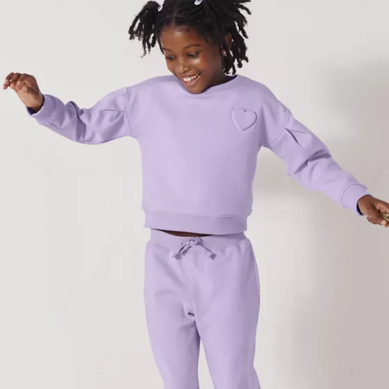 Girls Knit Crewneck Sweatshirt - primary